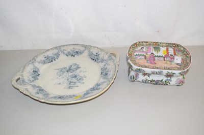 Lot 14 - Mixed Lot: Victorian meat plate together with...