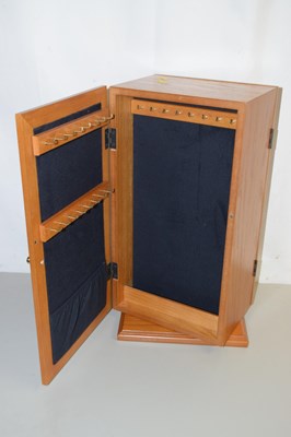 Lot 20 - A modern revolving table top jewellery cabinet