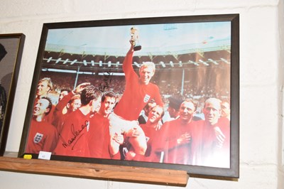 Lot 43 - A reproduction coloured print 1966 England...