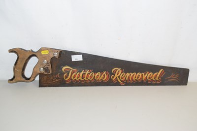 Lot 48 - Vintage painted saw marked Tattoos Removed