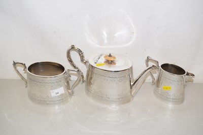 Lot 54 - A silver plated tea set