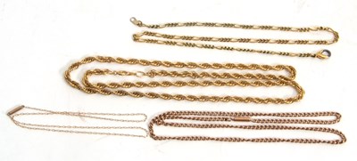 Lot 214A - A mixed lot of gold and yellow metal jewellery:...