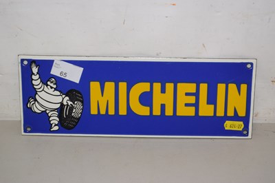 Lot 65 - A small Michelin tyres enamel sign
