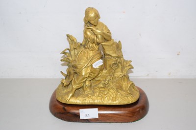 Lot 81 - A 19th Century continental gilt metal figure...