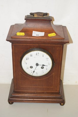 Lot 86 - Late 19th Century mahogany cased mantel clock...