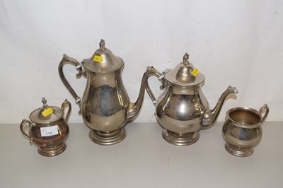 Lot 114 - A four piece silver plated tea and coffee set