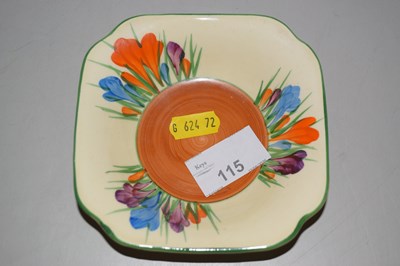 Lot 115 - A Clarice Cliff Crocus pattern small dish