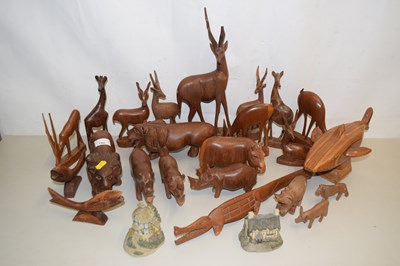Lot 180 - Collection of various African hardwood model...