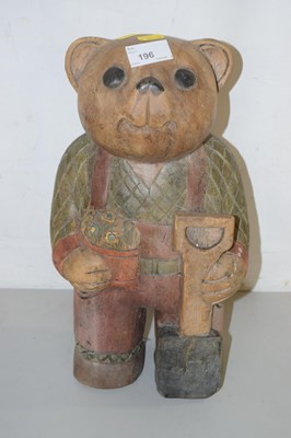 Lot 196 - A wooden teddy bear