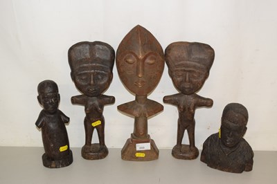 Lot 200 - Mixed Lot: Pair of carved softwood fertility...