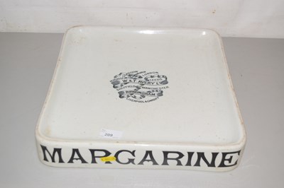 Lot 209 - W & T Avery Margarine tray