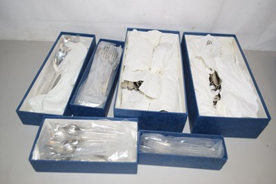 Lot 222 - A collection of silver plate and steel cutlery...