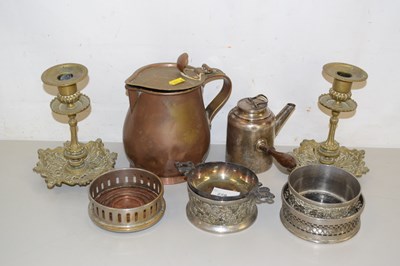 Lot 228 - Mixed Lot: Silver plated chocolate pot,...