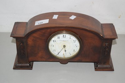 Lot 240 - Late 19th or early 20th Century mantel clock,...