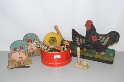Lot 242 - Mixed Lot: Chicken shaped door stop, book ends...