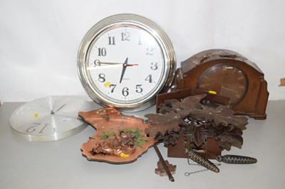 Lot 246 - Mixed Lot: Modern cuckoo clock, an oak cased...
