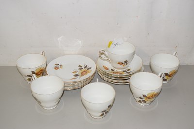 Lot 252 - Quantity of Regency rose decorated tea wares