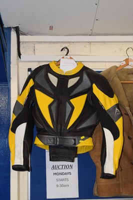 Lot 254 - An Ace motorcycle jacket and trousers, chest...