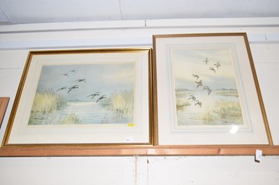 Lot 265 - Roland Green two coloured prints of flighting...