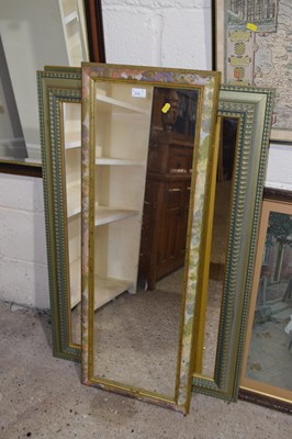 Lot 275 - Two modern wall mirrors, one in gilt frame the...