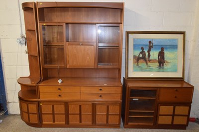 Lot 277 - Nathan retro teak lounge display cabinet...