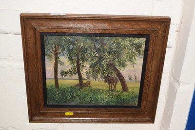 Lot 294 - Wilfred Pettitt study of pastoral scene with...