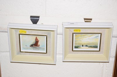 Lot 306 - John Constable Reeve pair of small studies of...
