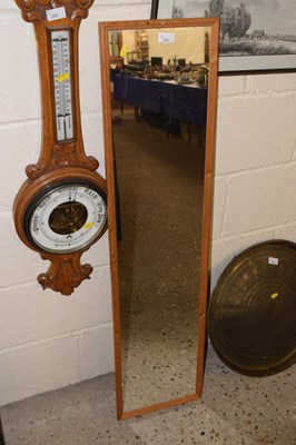 Lot 309 - Pine framed wall mirror