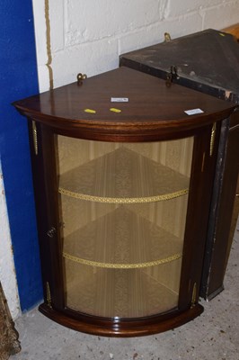 Lot 295A - Small mahogany wall mounted glazed bow front...