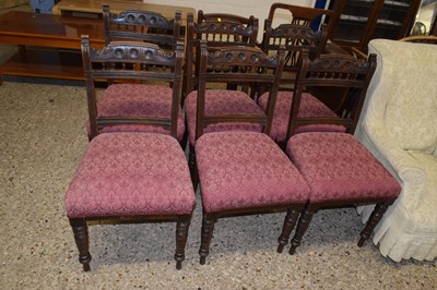 Lot 322 - A set of six late Victorian spindle back...