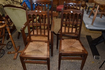 Lot 350 - 19th Century rush seated armchair