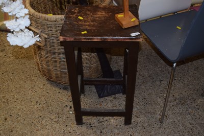 Lot 356 - A vintage dark stained stool
