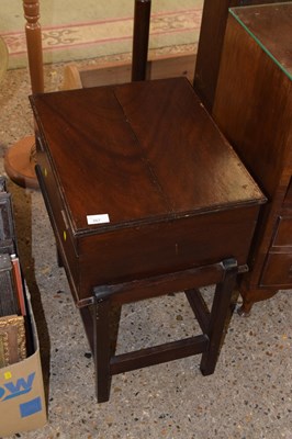 Lot 367 - A vintage dark wood sewing box