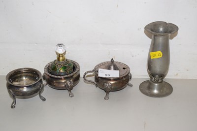 Lot 99 - Silver plated cruet and other items