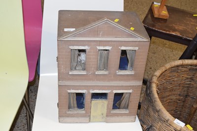 Lot 382 - A small home made dolls house with two room...
