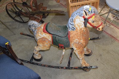 Lot 389 - Metal rocking horse