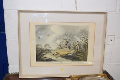 Lot 395 - A reproduction coloured print Duck Shooting