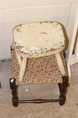 Lot 398 - Two footstools
