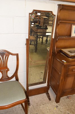 Lot 401 - A cheval mirror