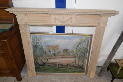 Lot 406 - A Georgian Revival fire surround with reeded...