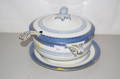 Lot 502 - A Booths Lowestoft Border soup tureen with...