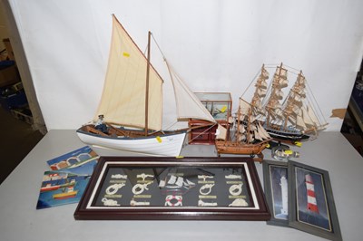 Lot 521 - Model boats, tiles etc