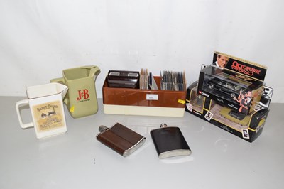 Lot 534 - Mixed Lot: Pub jugs, hip flasks, Corgi James...