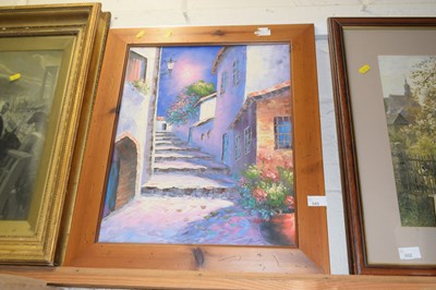 Lot 545 - Modern continental oil on canvas study of...