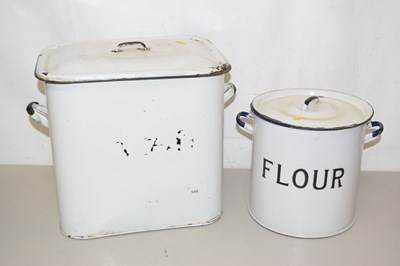 Lot 546 - A vintage bread bin and a vintage flour bin (2)