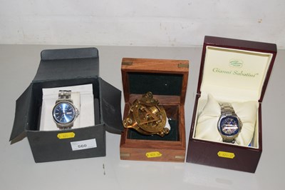 Lot 560 - Two gents wristwatches and a reproduction...