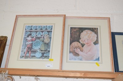 Lot 566 - A pair of reproduction Pears Soap advertising...