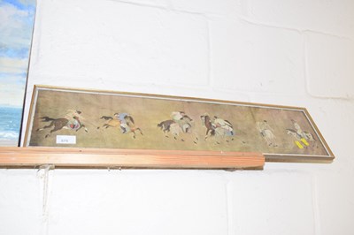 Lot 575 - A coloured print of Polo players