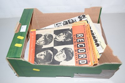 Lot 611 - One box of record song books, various singles etc