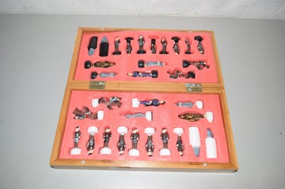 Lot 621 - A Shogun modern resin chess set